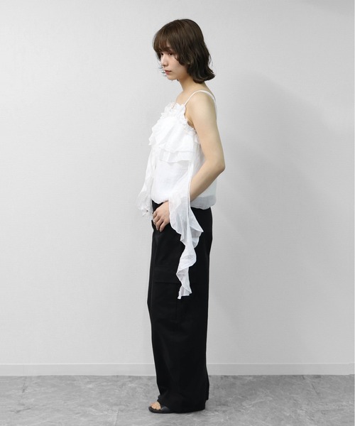 THE CELL.(ザセルドット)の「マルチフリル キャミソール MULTI-FRILL CAMISOLE(キャミソール・レディース・ブラック/グレー/オフホワイト・FREE)」の8枚目の写真