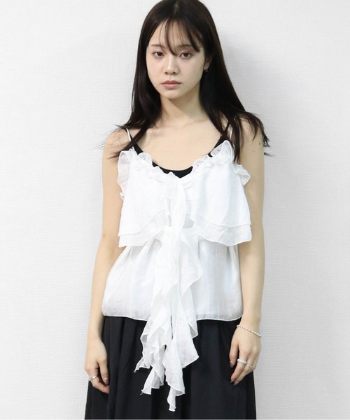 THE CELL.(ザセルドット)の「マルチフリル キャミソール MULTI-FRILL CAMISOLE(キャミソール・レディース・ブラック/グレー/オフホワイト・FREE)」の20枚目の写真