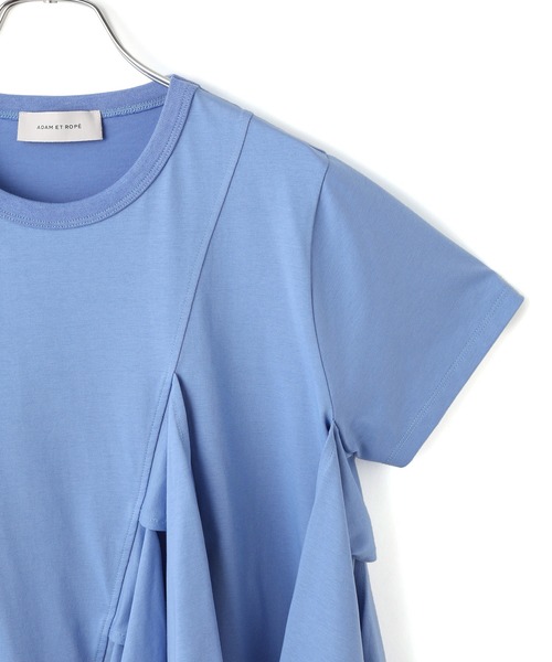 ADAM ET ROPE'(アダムエロペ)の「【サステナブル】リボンプルオーバー/接触冷感/UVカット/吸水速乾(Tシャツ/カットソー・レディース・ダークブラウン/ホワイト/サックスブルー・FREE)」の20枚目の写真