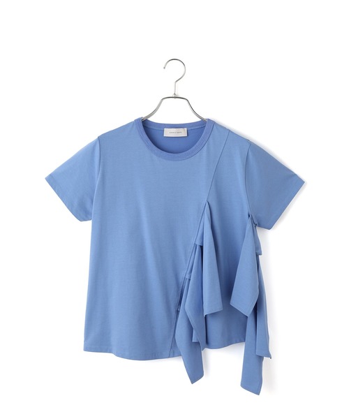 ADAM ET ROPE'(アダムエロペ)の「【サステナブル】リボンプルオーバー/接触冷感/UVカット/吸水速乾(Tシャツ/カットソー・レディース・ダークブラウン/ホワイト/サックスブルー・FREE)」の17枚目の写真