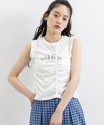 RAGEBLUE | シャーリングプリントノースリーブTシャツ(Tシャツ/カットソー)