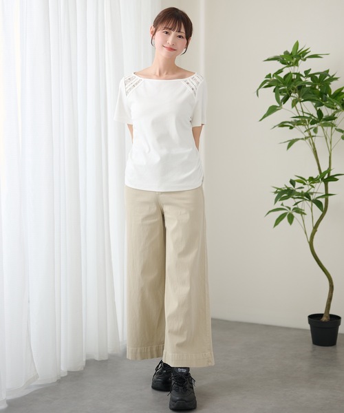 DAYRA(デイラ)の「ナチュラル ワイド ストレート ロング パンツ(デニムパンツ・レディース・アイボリー/ベージュ・XL/L/M/S)」の19枚目の写真