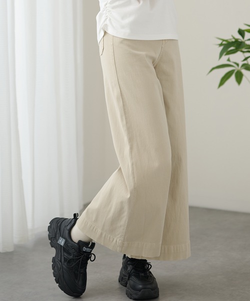 DAYRA(デイラ)の「ナチュラル ワイド ストレート ロング パンツ(デニムパンツ・レディース・アイボリー/ベージュ・XL/L/M/S)」の21枚目の写真