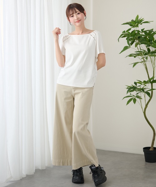 DAYRA(デイラ)の「ナチュラル ワイド ストレート ロング パンツ(デニムパンツ・レディース・アイボリー/ベージュ・XL/L/M/S)」の22枚目の写真
