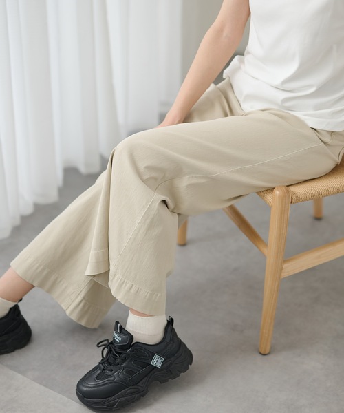 DAYRA(デイラ)の「ナチュラル ワイド ストレート ロング パンツ(デニムパンツ・レディース・アイボリー/ベージュ・XL/L/M/S)」の13枚目の写真