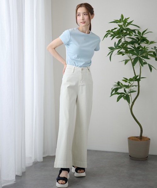 DAYRA(デイラ)の「ナチュラル ワイド ストレート ロング パンツ(デニムパンツ・レディース・アイボリー/ベージュ・XL/L/M/S)」の18枚目の写真