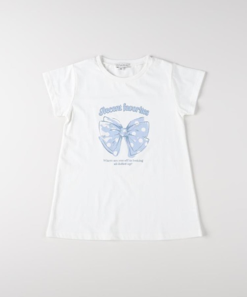 Right-on(ライトオン)の「【VIVIAN BLUE】接触冷感チュニックTシャツ (Aライン / ガーリー / パステル / 通園通学 / 女の子)(Tシャツ/カットソー・キッズ・イエロー/ライム/ピンク/ホワイト・110/130/140/150/160/120)」の2枚目の写真
