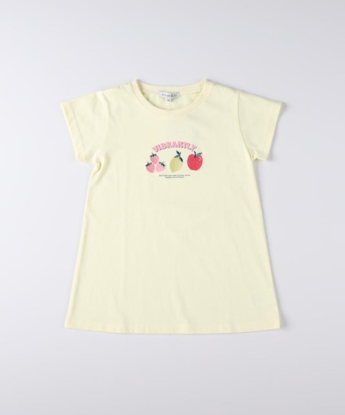Right-on(ライトオン)の「【VIVIAN BLUE】接触冷感チュニックTシャツ (Aライン / ガーリー / パステル / 通園通学 / 女の子)(Tシャツ/カットソー・キッズ・イエロー/ライム/ピンク/ホワイト・110/130/140/150/160/120)」の3枚目の写真