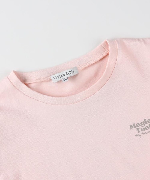 Right-on(ライトオン)の「【VIVIAN BLUE】接触冷感チュニックTシャツ (Aライン / ガーリー / パステル / 通園通学 / 女の子)(Tシャツ/カットソー・キッズ・イエロー/ライム/ピンク/ホワイト・110/130/140/150/160/120)」の13枚目の写真