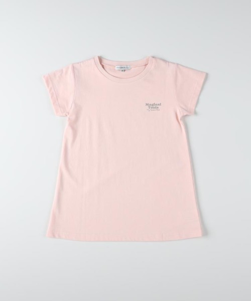 Right-on(ライトオン)の「【VIVIAN BLUE】接触冷感チュニックTシャツ (Aライン / ガーリー / パステル / 通園通学 / 女の子)(Tシャツ/カットソー・キッズ・イエロー/ライム/ピンク/ホワイト・110/130/140/150/160/120)」の15枚目の写真