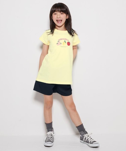 Right-on(ライトオン)の「【VIVIAN BLUE】接触冷感チュニックTシャツ (Aライン / ガーリー / パステル / 通園通学 / 女の子)(Tシャツ/カットソー・キッズ・イエロー/ライム/ピンク/ホワイト・110/130/140/150/160/120)」の17枚目の写真