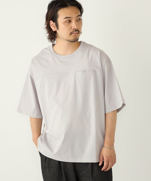 SHIPS Colors(シップス カラーズ)の「SHIPS Colors:〈接触冷感〉ナイロン フハク Tシャツ(Tシャツ/カットソー・メンズ・グレー/ダークグレー/ブラック・MEDIUM/LARGE/X-LARGE)」の1枚目の写真