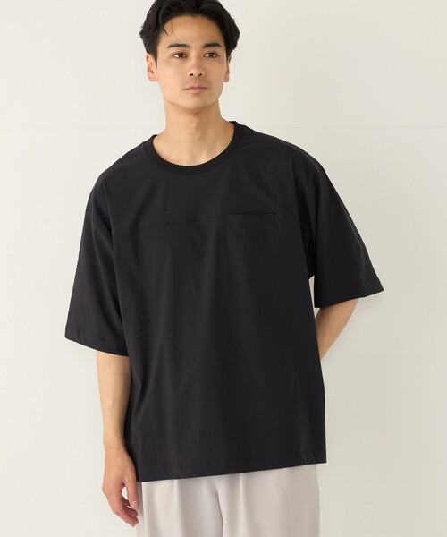 SHIPS Colors(シップス カラーズ)の「SHIPS Colors:〈接触冷感〉ナイロン フハク Tシャツ(Tシャツ/カットソー・メンズ・グレー/ダークグレー/ブラック・MEDIUM/LARGE/X-LARGE)」の2枚目の写真