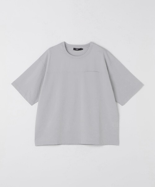 SHIPS Colors(シップス カラーズ)の「SHIPS Colors:〈接触冷感〉ナイロン フハク Tシャツ(Tシャツ/カットソー・メンズ・グレー/ダークグレー/ブラック・MEDIUM/LARGE/X-LARGE)」の4枚目の写真