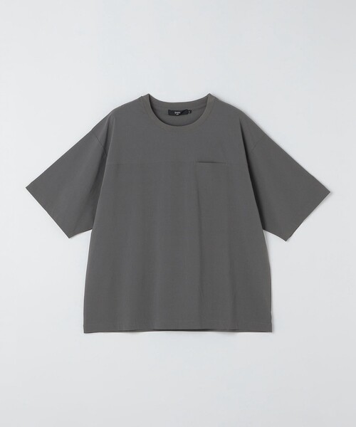 SHIPS Colors(シップス カラーズ)の「SHIPS Colors:〈接触冷感〉ナイロン フハク Tシャツ(Tシャツ/カットソー・メンズ・グレー/ダークグレー/ブラック・MEDIUM/LARGE/X-LARGE)」の6枚目の写真