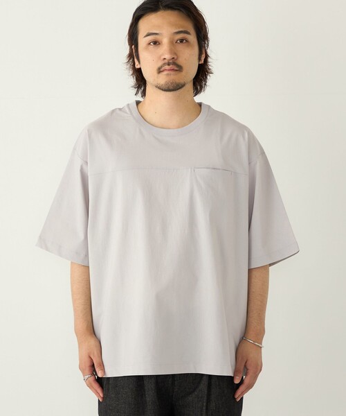 SHIPS Colors(シップス カラーズ)の「SHIPS Colors:〈接触冷感〉ナイロン フハク Tシャツ(Tシャツ/カットソー・メンズ・グレー/ダークグレー/ブラック・MEDIUM/LARGE/X-LARGE)」の16枚目の写真