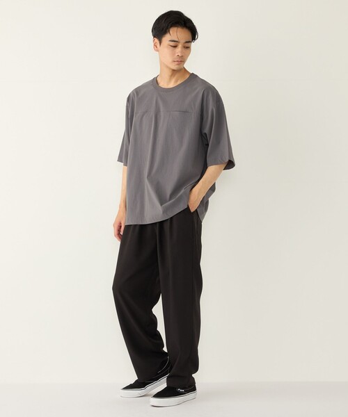 SHIPS Colors(シップス カラーズ)の「SHIPS Colors:〈接触冷感〉ナイロン フハク Tシャツ(Tシャツ/カットソー・メンズ・グレー/ダークグレー/ブラック・MEDIUM/LARGE/X-LARGE)」の21枚目の写真