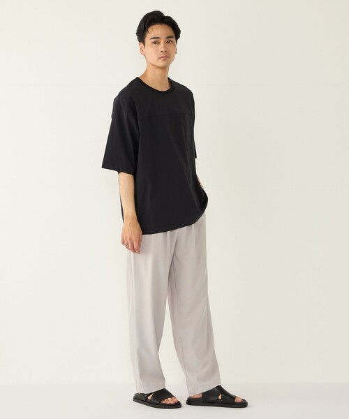 SHIPS Colors(シップス カラーズ)の「SHIPS Colors:〈接触冷感〉ナイロン フハク Tシャツ(Tシャツ/カットソー・メンズ・グレー/ダークグレー/ブラック・MEDIUM/LARGE/X-LARGE)」の22枚目の写真