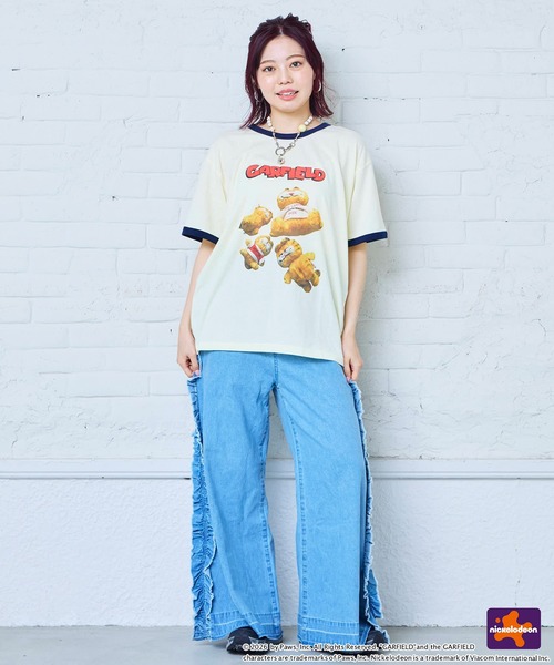 MARKEY'S(マーキーズ)の「【別注】GARFIELD プリント半袖Tシャツ/おとな(Tシャツ/カットソー・レディース・イエロー/オフホワイト/ホワイト・180cm/160cm)」の6枚目の写真