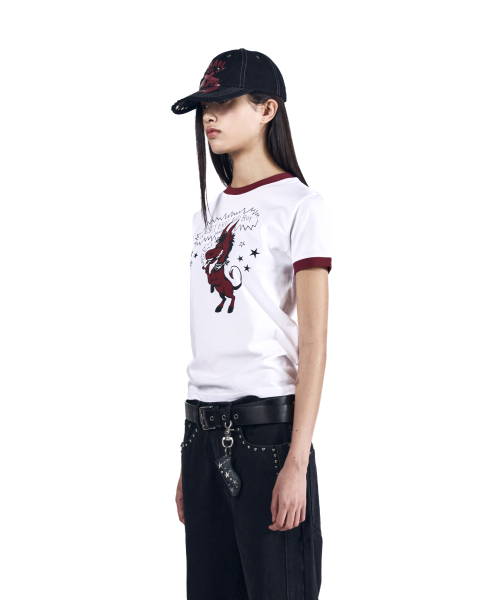 AAKAM（アーカム）の「Bad Horse Ringer Top (White)（Tシャツ/カットソー・レディース・その他・2/1/3）」の3枚目の写真