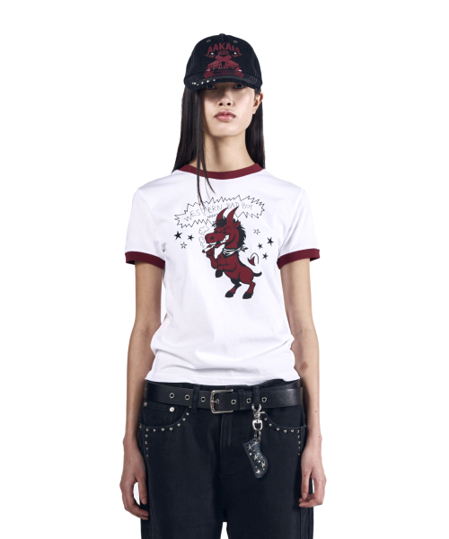 AAKAM（アーカム）の「Bad Horse Ringer Top (White)（Tシャツ/カットソー・レディース・その他・2/1/3）」の5枚目の写真