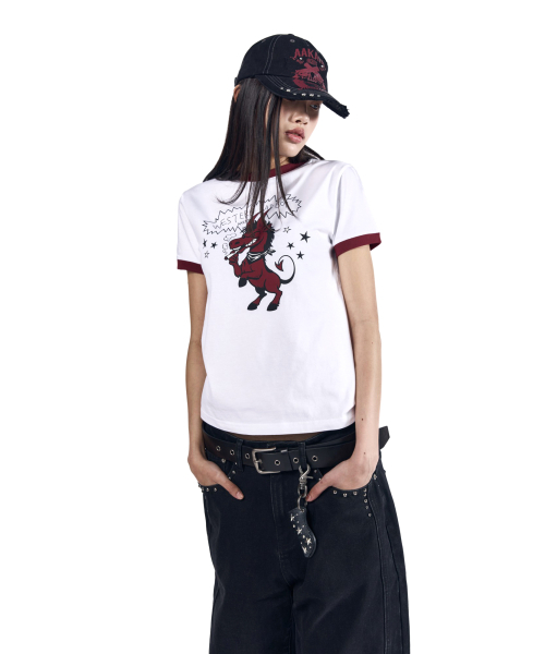 AAKAM（アーカム）の「Bad Horse Ringer Top (White)（Tシャツ/カットソー・レディース・その他・2/1/3）」の8枚目の写真