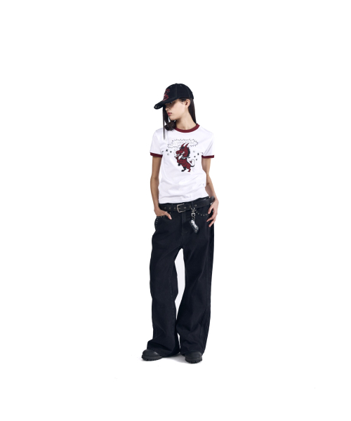 AAKAM（アーカム）の「Bad Horse Ringer Top (White)（Tシャツ/カットソー・レディース・その他・2/1/3）」の10枚目の写真