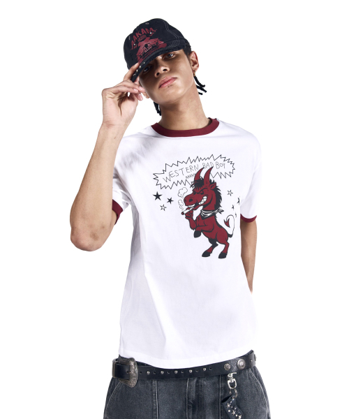 AAKAM（アーカム）の「Bad Horse Ringer Top (White)（Tシャツ/カットソー・レディース・その他・2/1/3）」の15枚目の写真