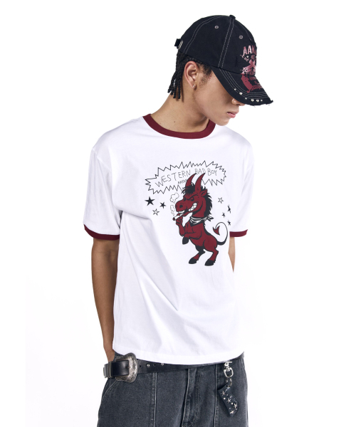 AAKAM（アーカム）の「Bad Horse Ringer Top (White)（Tシャツ/カットソー・レディース・その他・2/1/3）」の14枚目の写真