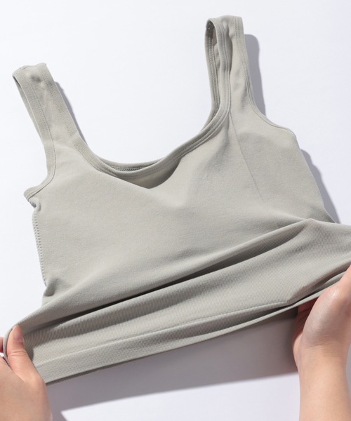 Lace Ladies（レースレディース）の「ラウンドネック タンク型 カップ付きコンパクト ブラトップ（タンクトップ・レディース・ブラック/ホワイト/グレー・FREE）」の14枚目の写真