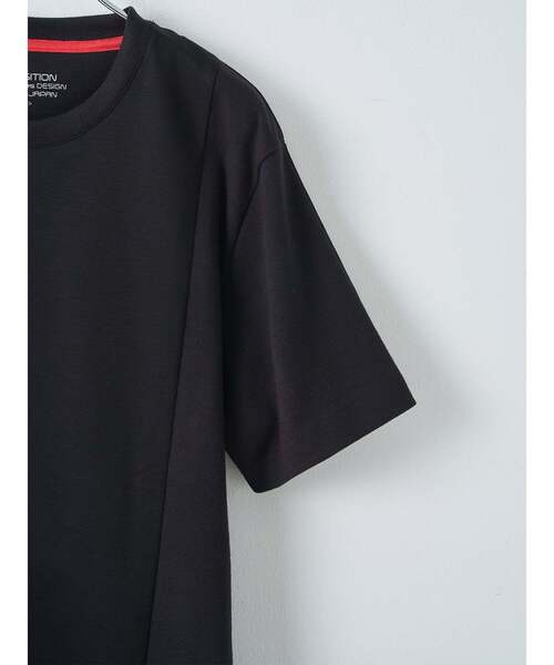 TRANSITION(トランジション)の「【TRANSITION】フライス切り替えクルーネックTEE(Tシャツ/カットソー・メンズ・ブラック/ホワイト・2/3)」の6枚目の写真