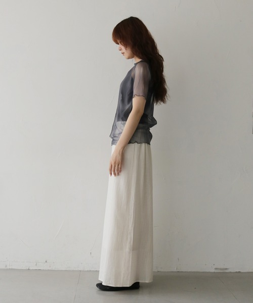 cheriella(シェリエラ)の「【cheriella】前後2WAYニュアンスウェーブホールシアートップス 半袖 2-WAY NUANCE WAVE HOLE SHEER TOPS(Tシャツ/カットソー・レディース・ブルー/ダークグレー/アイボリー/ブラウン/グリーン・FREE)」の15枚目の写真