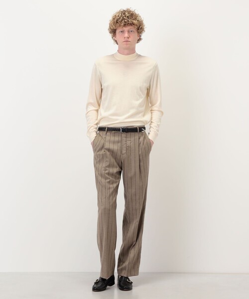 PT TORINO（ピーティートリノ）の「PT TORINO QUINDICI ウールストライプ 1プリーツスラックス（スラックス・メンズ・ベージュ系その他・46）」の11枚目の写真