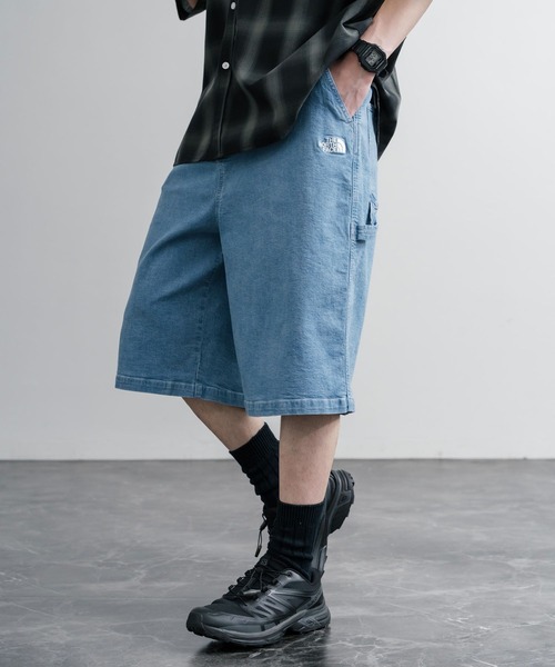 THE NORTH FACE WHITE LABEL BRIS DENIM SHORTS ロゴ刺繍ワイドデニム