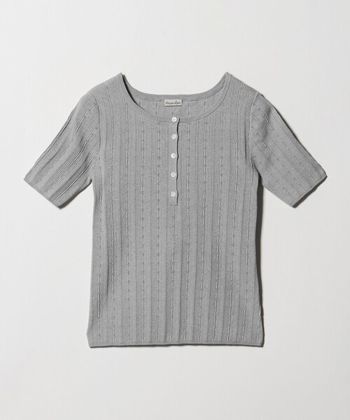 Steven Alan(スティーブンアラン)の「<Steven Alan>アイレット リブ ヘンリーネック プルオーバー(ニット/セーター・レディース・グレー系/ピンク・FREE)」の8枚目の写真