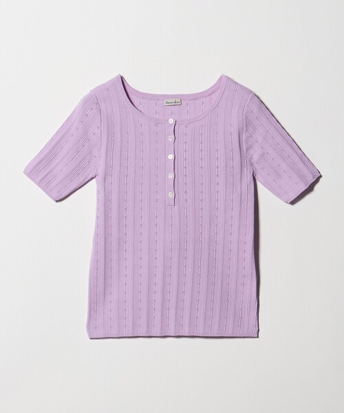 Steven Alan(スティーブンアラン)の「<Steven Alan>アイレット リブ ヘンリーネック プルオーバー(ニット/セーター・レディース・グレー系/ピンク・FREE)」の11枚目の写真
