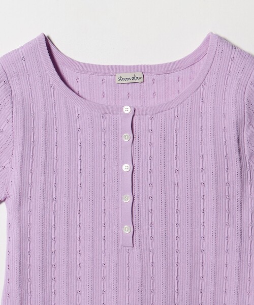 Steven Alan(スティーブンアラン)の「<Steven Alan>アイレット リブ ヘンリーネック プルオーバー(ニット/セーター・レディース・グレー系/ピンク・FREE)」の13枚目の写真