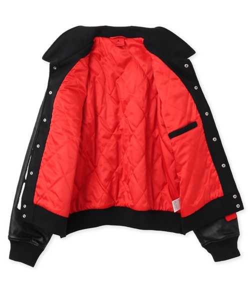JORDAN BRAND（ジョーダンブランド）の「JORDAN BRAND M J FLT VARSITY JKT / ジョーダン ブランド FLT ヴァーシティ ジャケット/NIKE【SP】（スタジャン・メンズ・ブラック・S/M/L/XL/XXL）」の6枚目の写真