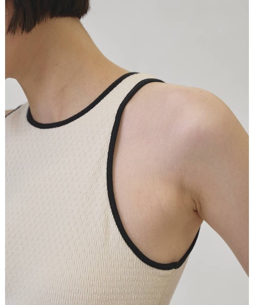 TODAYFUL（トゥデイフル）の「Cupin Piping Tanktop 12610615（タンクトップ・レディース・ネイビー/ライトブルー/オフホワイト/ベージュ・FREE）」の9枚目の写真