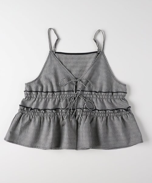 HONEYSUCKLE ROSE(ハニーサックルローズ)の「ギンガムチェックセットアップ(セットアップ・レディース・ホワイト系2/ダークブラウン系1・04/05)」の14枚目の写真