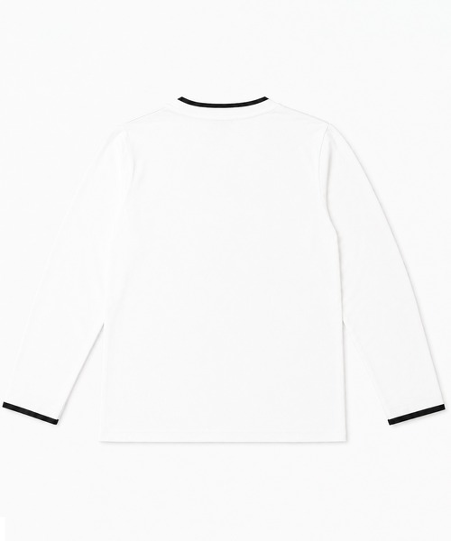 sunny branch（サニーブランチ）の「★Bd★レイヤード風 Uネック ロングスリーブTシャツ（Tシャツ/カットソー・レディース・ホワイト/チャコールグレー/グレー系/ブラック/マルチ・LARGE/X-LARGE/MEDIUM）」の9枚目の写真