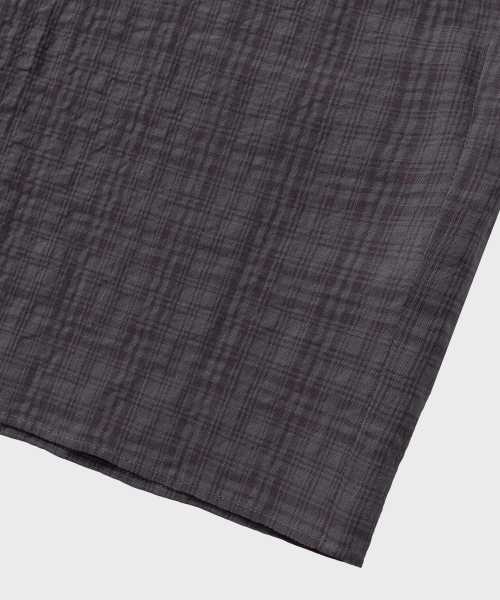 NONBLANK(ノンブランク)の「シアーチェッククロップHSシャツ_WINE GREY(シャツ/ブラウス・メンズ・バーガンディー・SMALL/MEDIUM/LARGE/X-LARGE)」の7枚目の写真
