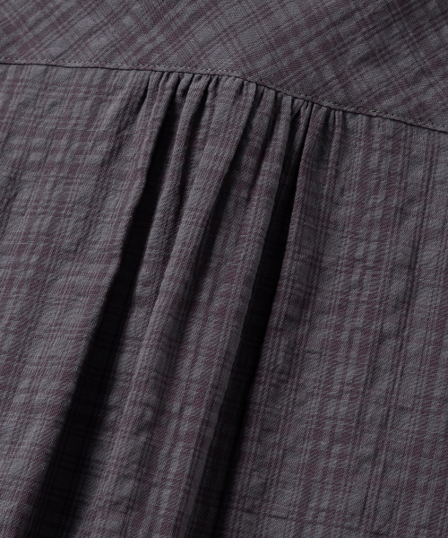 NONBLANK(ノンブランク)の「シアーチェッククロップHSシャツ_WINE GREY(シャツ/ブラウス・メンズ・バーガンディー・SMALL/MEDIUM/LARGE/X-LARGE)」の9枚目の写真