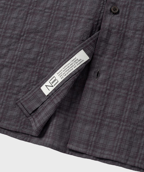 NONBLANK(ノンブランク)の「シアーチェッククロップHSシャツ_WINE GREY(シャツ/ブラウス・メンズ・バーガンディー・SMALL/MEDIUM/LARGE/X-LARGE)」の10枚目の写真