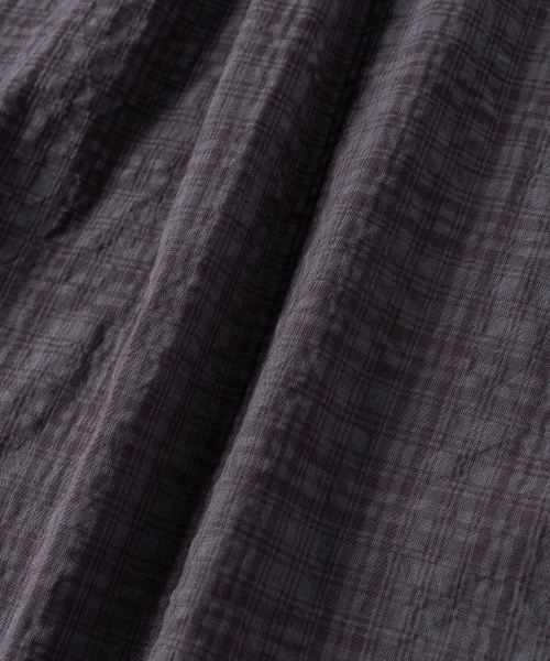NONBLANK(ノンブランク)の「シアーチェッククロップHSシャツ_WINE GREY(シャツ/ブラウス・メンズ・バーガンディー・SMALL/MEDIUM/LARGE/X-LARGE)」の11枚目の写真