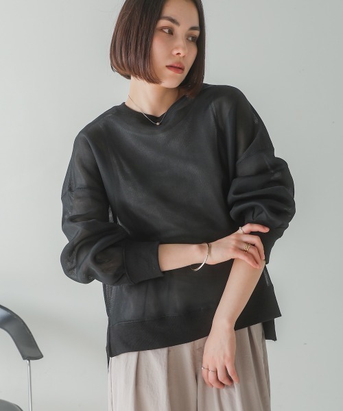 Bou Jeloud(ブージュルード)の「クリアダンボールプルオーバー(Tシャツ/カットソー・レディース・ブラック/ホワイト・FREE)」の17枚目の写真