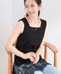 SHOO・LA・RUE | 【前後2WAY/S-LL】レイヤードの幅が広がる 裾レースタンクトップ(タンクトップ)