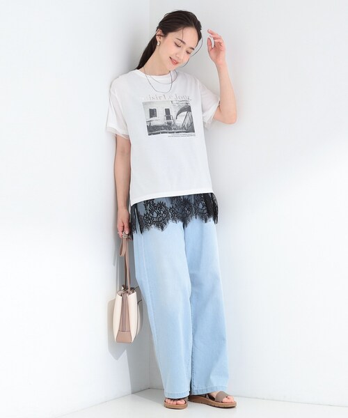 SHOO・LA・RUE（シューラルー）の「【前後2WAY/S-LL】レイヤードの幅が広がる 裾レースタンクトップ（タンクトップ・レディース・ブラック/ホワイト・03/04/02/01）」の15枚目の写真
