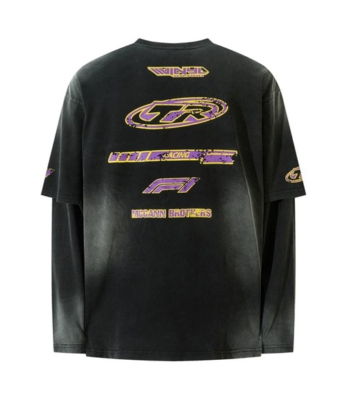 mushwear(マッシュウェア)の「レーシングレイヤードロンT(Tシャツ/カットソー・メンズ・ブラック・XX-LARGE/X-LARGE/LARGE/MEDIUM)」の5枚目の写真