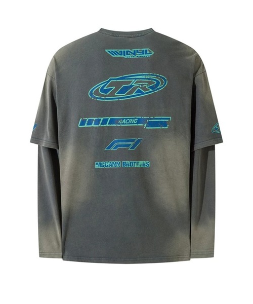 mushwear(マッシュウェア)の「レーシングレイヤードロンT(Tシャツ/カットソー・メンズ・ブラック・XX-LARGE/X-LARGE/LARGE/MEDIUM)」の7枚目の写真